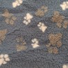Blue With Grey & White Paws - Luxury Sherpa Fabric - A1296 - YF230/350