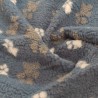 Blue With Grey & White Paws - Luxury Sherpa Fabric - A1296 - YF230/350