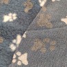 Blue With Grey & White Paws - Luxury Sherpa Fabric - A1296 - YF230/350
