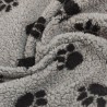 Grey With Black Large Paws - Luxury Sherpa Fabric - A1296 - YF230/350