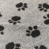 Grey With Black Large Paws - Luxury Sherpa Fabric - A1296 - YF230/350