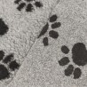Grey With Black Large Paws - Luxury Sherpa Fabric - A1296 - YF230/350