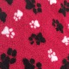 Rosso Red With Black & White Paws - Luxury Sherpa Fabric - A1296 - YF230/350