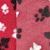 Rosso Red With Black & White Paws - Luxury Sherpa Fabric - A1296 - YF230/350