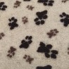 Beige With Light & Dark Brown Paws - Luxury Sherpa Fabric - A1296 - YF230/350