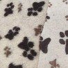 Beige With Light & Dark Brown Paws - Luxury Sherpa Fabric - A1296 - YF230/350