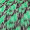 Emerald White Black Multicoloured Faux Fur Fabric - AC 356 / YF54