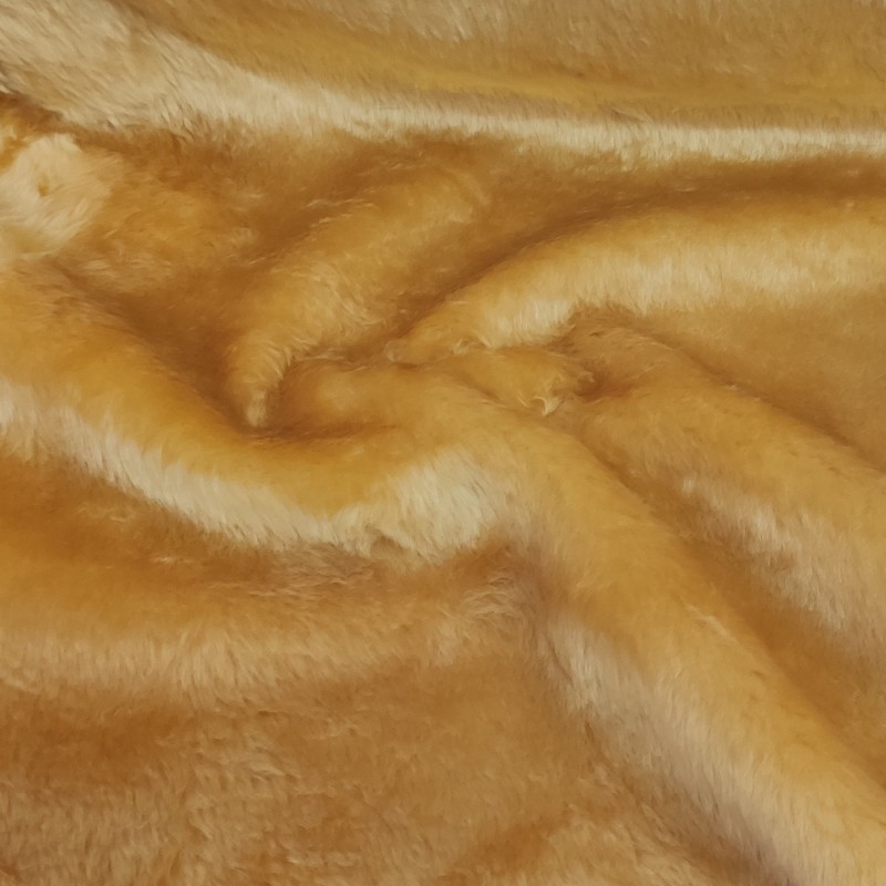 Honey Gold Premium Short Pile Faux Fur Fabric