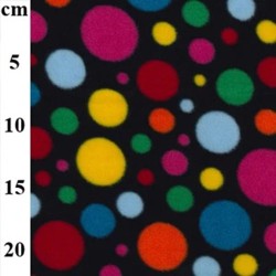 Black Bubble Print Premium Anti-Pill Polar Fleece Designs Fabric