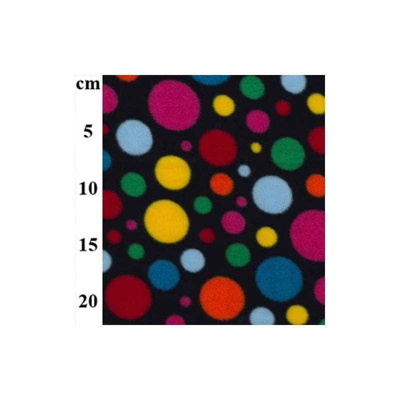 Black Bubble Print Premium Anti-Pill Polar Fleece Designs Fabric