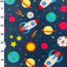 Navy Space Print Premium Anti-Pill Polar Fleece Designs Fabric