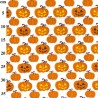 Pumpkin Pattern - Halloween Theme Polycotton Fabric Material - 110cm Wide