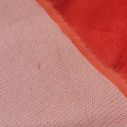 Super Deluxe Luxury Faux Fur Fabric Material - Salmon Pink / Red