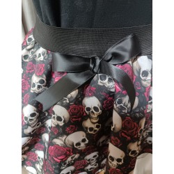 Adults Small Handmade Day of the Dead Tutu With Black Netting & Matching Scrunchie
