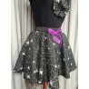 Adults Small Handmade Black Spiderweb Tutu With Black Netting & Matching Scrunchie