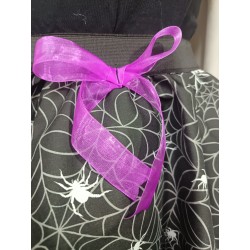 Adults Small Handmade Black Spiderweb Tutu With Black Netting & Matching Scrunchie