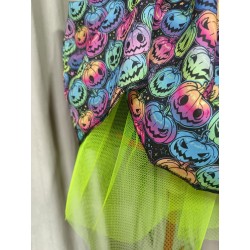 Adults Extra Small Handmade Black Rainbow Pumpkin Tutu With Netting & Matching Scrunchie
