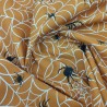 Orange Spiderweb - Halloween Theme Polycotton Fabric Material - 110cm Wide