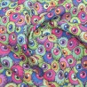 Rainbow Eyeballs - Halloween Theme Polycotton Fabric Material - 110cm Wide