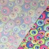 Rainbow Eyeballs - Halloween Theme Polycotton Fabric Material - 110cm Wide