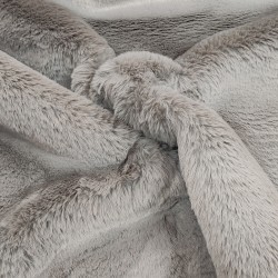 Super Deluxe Luxury Faux Fur Fabric Material - Taupe Grey - 3091