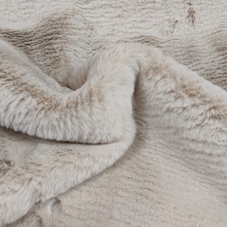 Super Deluxe Luxury Faux Fur Fabric Material - Beige - 3091