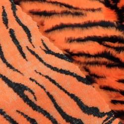 Tango Tiger Jacquard Fur Fabric - R2 Quality