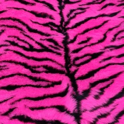 Cerise Tiger Jacquard Fur Fabric - R2 Quality