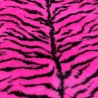 Cerise Tiger Jacquard Fur Fabric - R2 Quality
