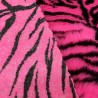 Cerise Tiger Jacquard Fur Fabric - R2 Quality