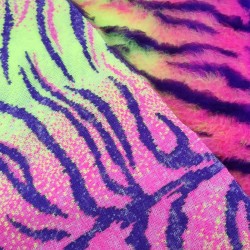 Neon Tiger Jacquard Fur Fabric - R2 Quality