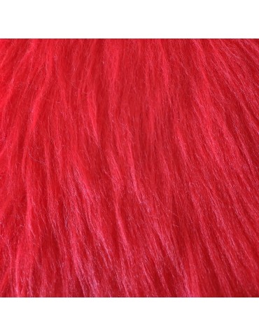 Red Luxury Long Haired Faux Fur Fabric