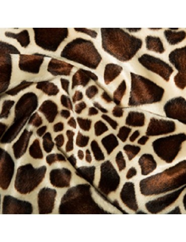 Baby Giraffe Soft Animal Print Velboa Faux Fur Fabric