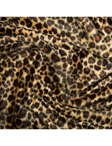 Leopard Soft Animal Print Velboa Faux Fur Fabric