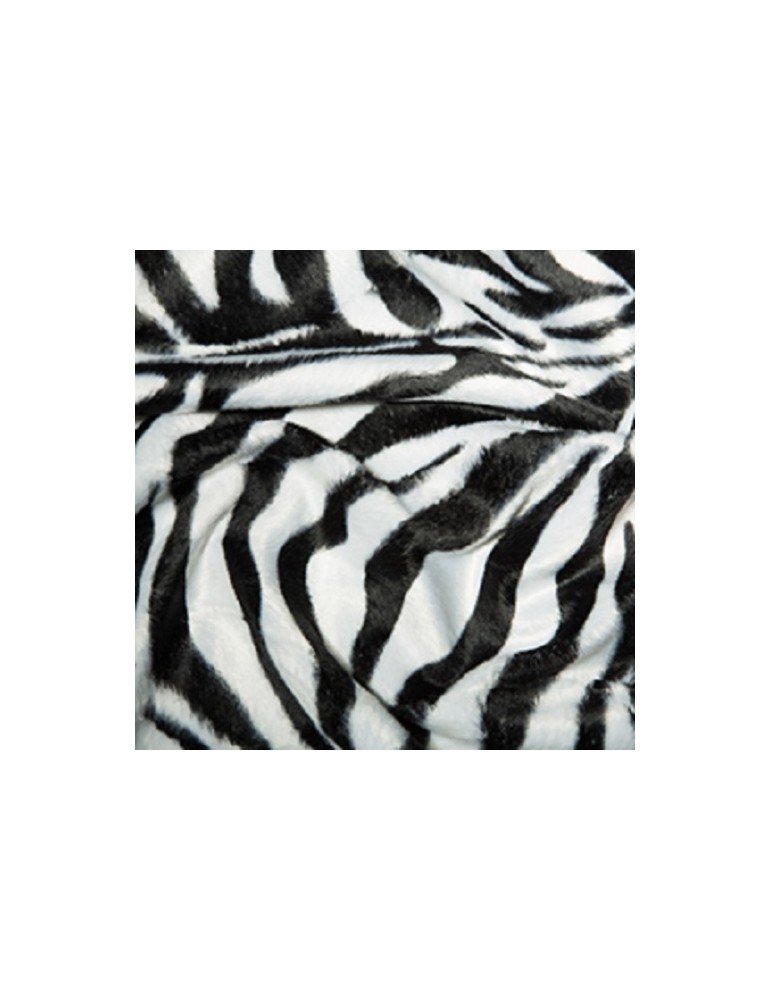 Zebra Soft Animal Print Velboa Faux Fur Fabric