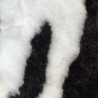 Super Luxury Faux Fur Fabric Material - Black & White - High Quality