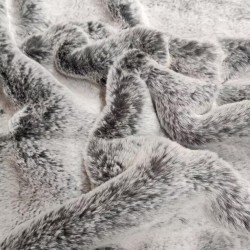 Super Deluxe Luxury Faux Fur Fabric Material - Black Frost - High Quality - 3091