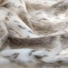 Super Deluxe Luxury Faux Fur Fabric Material - Beige Lynx - High Quality - 1367