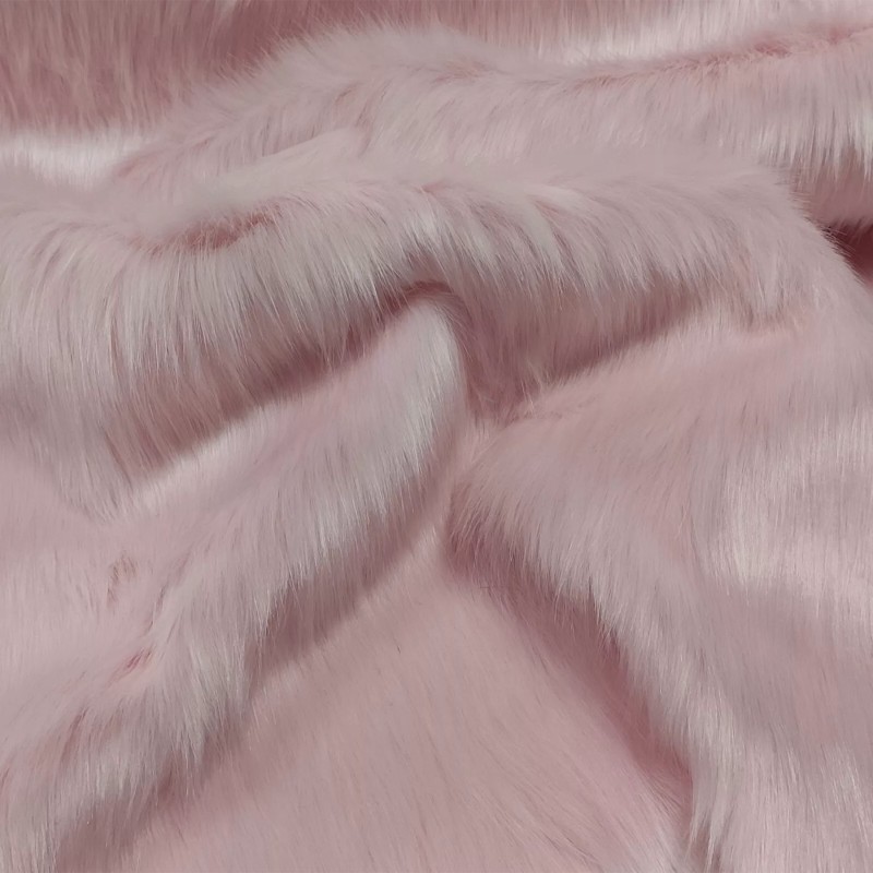 Super Deluxe Luxury Faux Fur Fabric Material - Baby Pink - SAL-7552