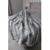 Sodes Lynx Black & White w/ Silver Polar Fleece High Quality Super Deluxe Throw