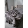 Grey Wolf Faux Fur w/ Silver Polar Fleece Lining High Quality Super Deluxe Throw