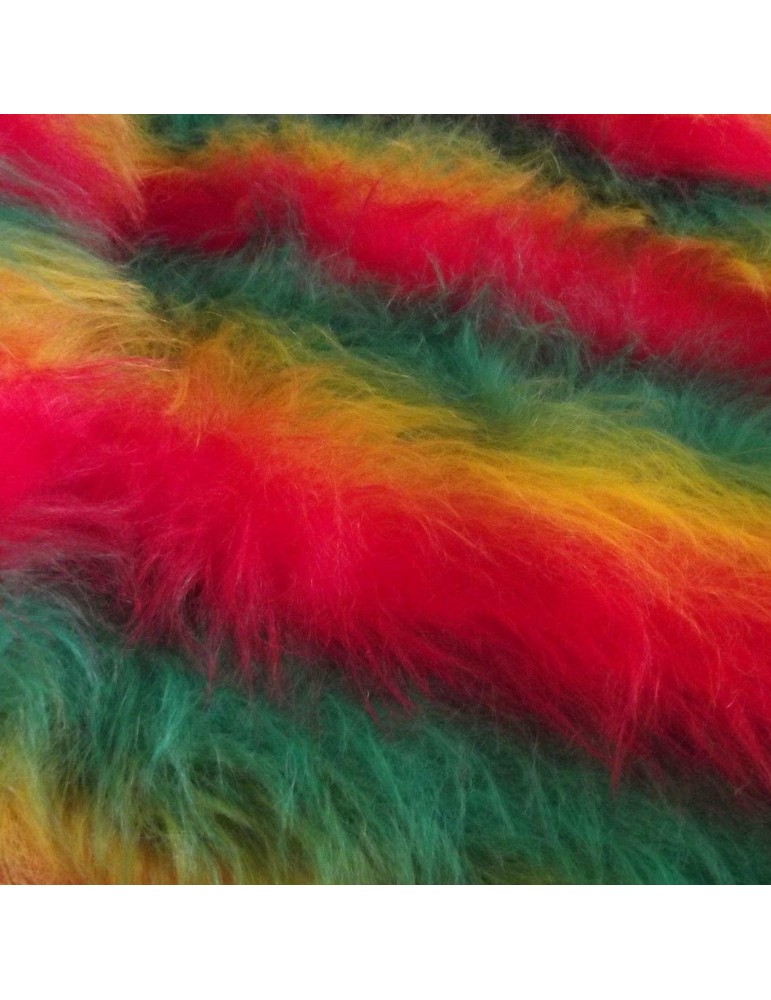 Multicoloured Faux Fur Fabric