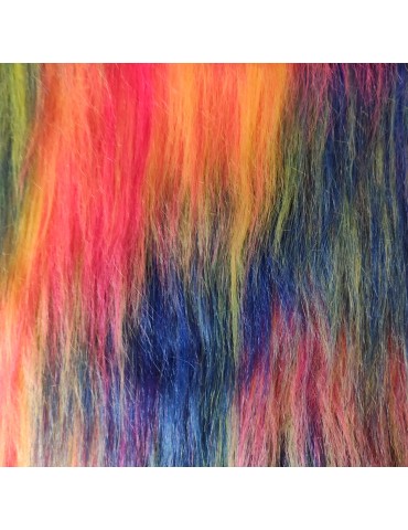 Multicoloured Faux Fur Fabric