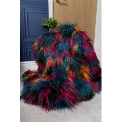 Turquoise Cerise Gold w/ Pink Suedette Lining - High Quality Super Deluxe Throw