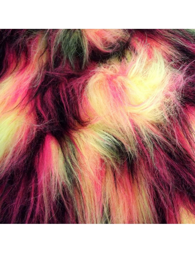 Multicoloured Faux Fur Fabric