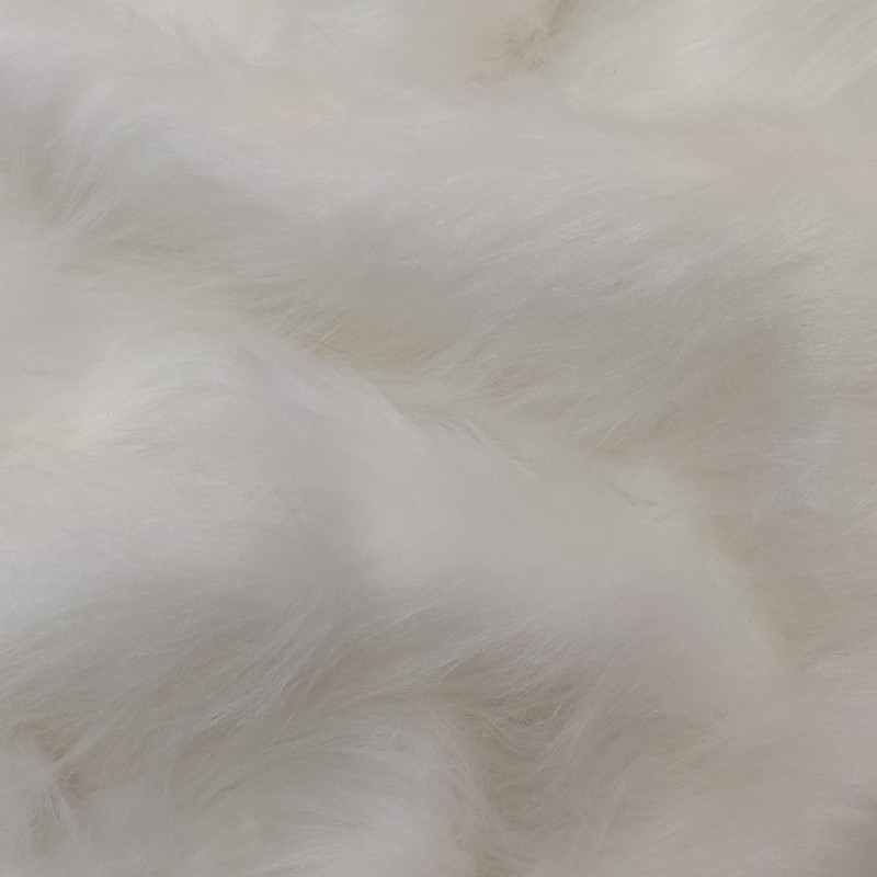 White Luxury Long Haired Faux Fur Fabric
