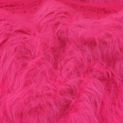 Cerise Luxury Long Haired Faux Fur Fabric