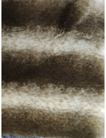 Brown Animal Stripe Super Luxury Faux Fur Fabric