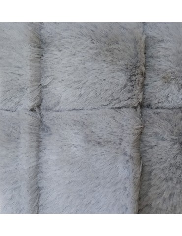 Square Silver Super Luxury Faux Fur Fabric