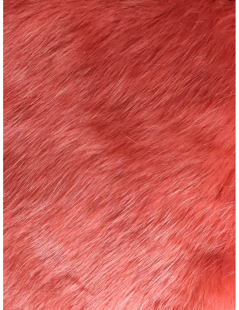 Salmon Pink Super Luxury Faux Fur Fabric